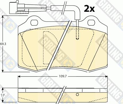 Girling 6111919 - Kit de plaquettes de frein, frein à disque cwaw.fr