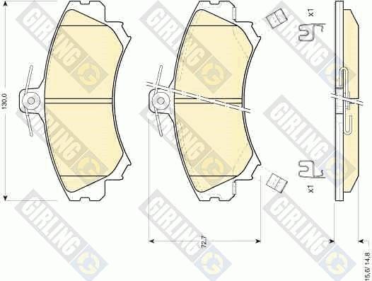 Girling 6111981 - Kit de plaquettes de frein, frein à disque cwaw.fr