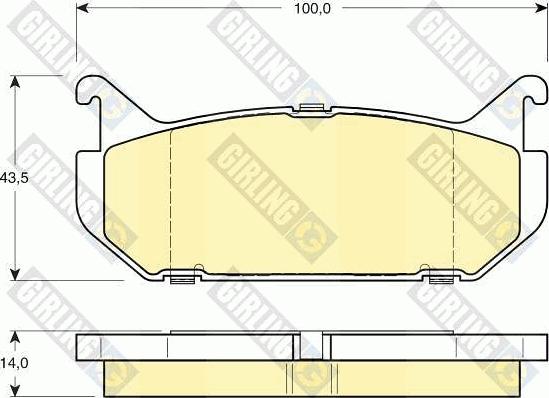 Girling 6111409 - Kit de plaquettes de frein, frein à disque cwaw.fr