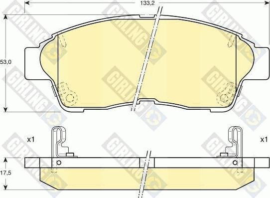 Girling 6111439 - Kit de plaquettes de frein, frein à disque cwaw.fr