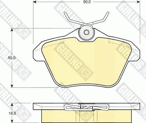 Girling 6111471 - Kit de plaquettes de frein, frein à disque cwaw.fr