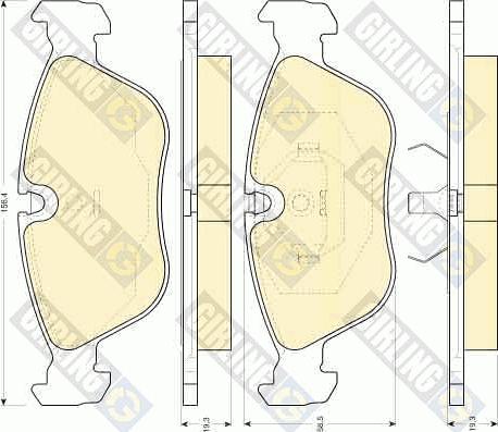 Girling 6111592 - Kit de plaquettes de frein, frein à disque cwaw.fr