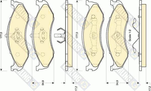 Girling 6111535 - Kit de plaquettes de frein, frein à disque cwaw.fr