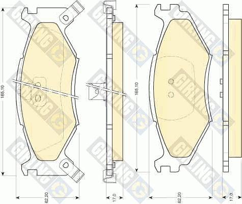 Girling 6111575 - Kit de plaquettes de frein, frein à disque cwaw.fr