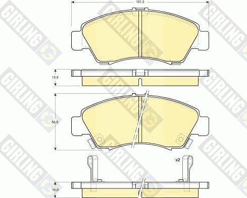 Girling 6111649 - Kit de plaquettes de frein, frein à disque cwaw.fr