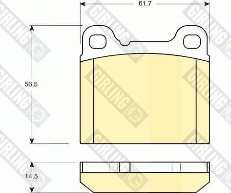 Girling 6111602 - Kit de plaquettes de frein, frein à disque cwaw.fr