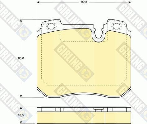 Girling 6111612 - Kit de plaquettes de frein, frein à disque cwaw.fr