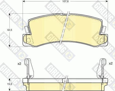 Girling 6111689 - Kit de plaquettes de frein, frein à disque cwaw.fr