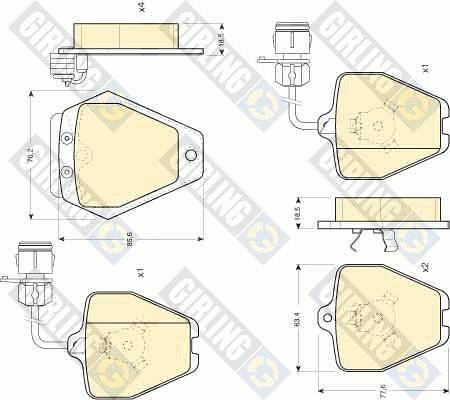 Girling 6111621 - Kit de plaquettes de frein, frein à disque cwaw.fr