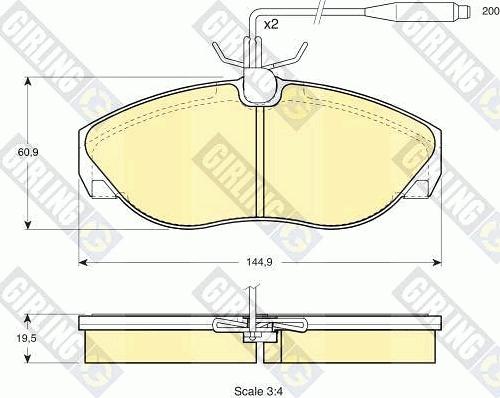 Girling 6111051 - Kit de plaquettes de frein, frein à disque cwaw.fr