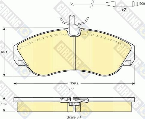 Girling 6111061 - Kit de plaquettes de frein, frein à disque cwaw.fr