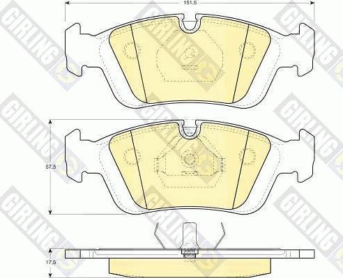 Girling 6111002 - Kit de plaquettes de frein, frein à disque cwaw.fr