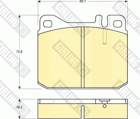 Girling 6111032 - Kit de plaquettes de frein, frein à disque cwaw.fr