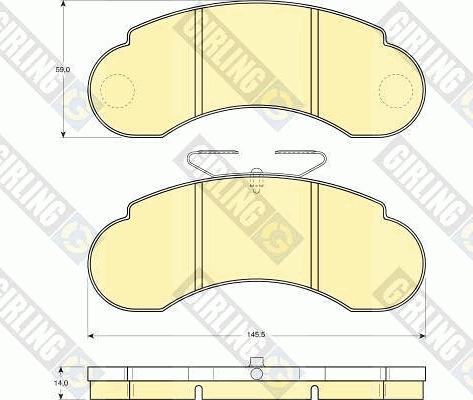 Girling 6111143 - Kit de plaquettes de frein, frein à disque cwaw.fr