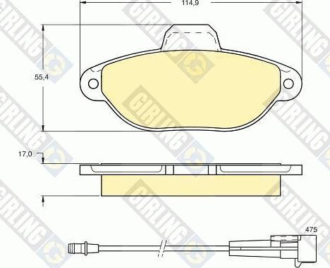 Girling 6111153 - Kit de plaquettes de frein, frein à disque cwaw.fr