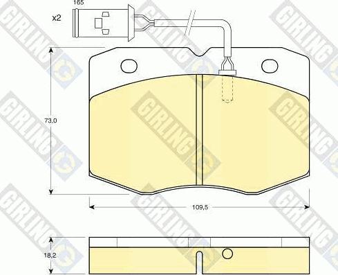 Girling 6111119 - Kit de plaquettes de frein, frein à disque cwaw.fr