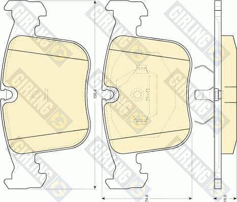 Girling 6111182 - Kit de plaquettes de frein, frein à disque cwaw.fr