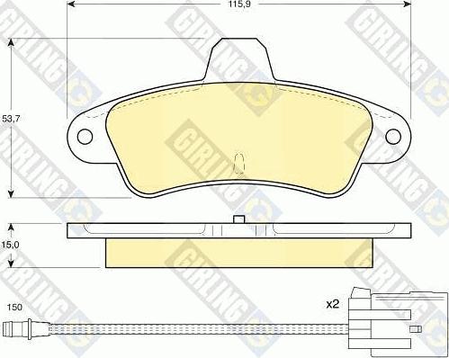 Girling 6111123 - Kit de plaquettes de frein, frein à disque cwaw.fr