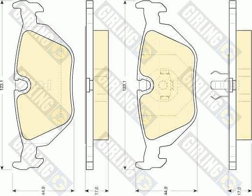 Girling 6111892 - Kit de plaquettes de frein, frein à disque cwaw.fr