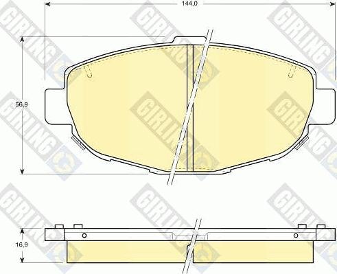 Girling 6111849 - Kit de plaquettes de frein, frein à disque cwaw.fr