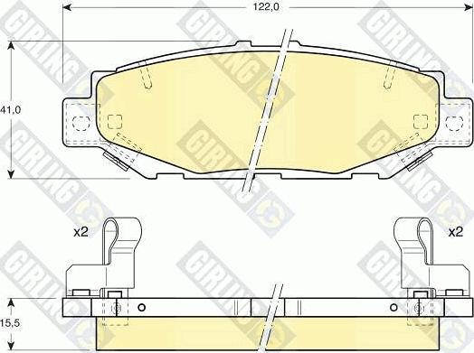 Girling 6111859 - Kit de plaquettes de frein, frein à disque cwaw.fr