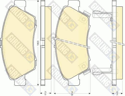 Girling 6111839 - Kit de plaquettes de frein, frein à disque cwaw.fr