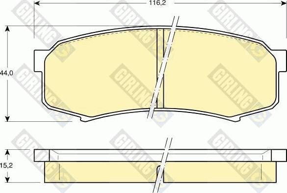 Girling 6111829 - Kit de plaquettes de frein, frein à disque cwaw.fr