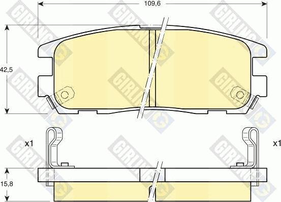 Girling 6111879 - Kit de plaquettes de frein, frein à disque cwaw.fr