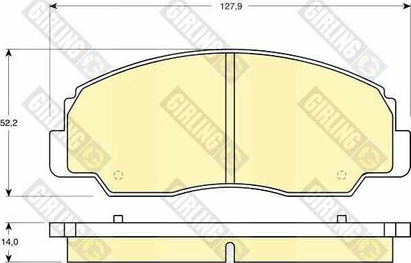 Girling 6111349 - Kit de plaquettes de frein, frein à disque cwaw.fr