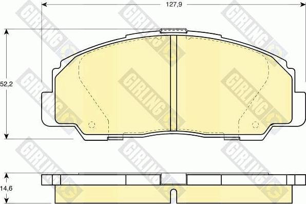 Girling 6111359 - Kit de plaquettes de frein, frein à disque cwaw.fr