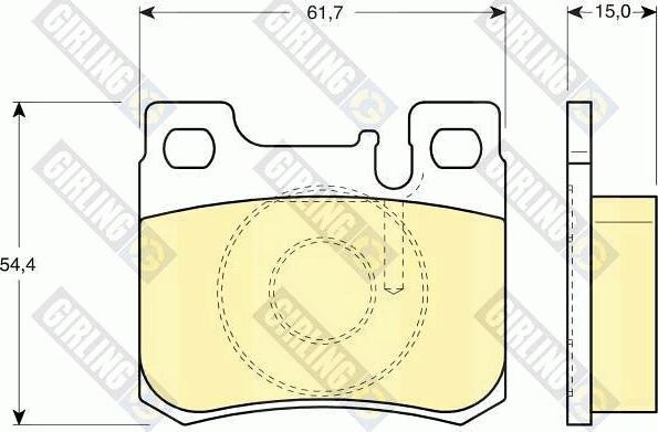 Girling 6111302 - Kit de plaquettes de frein, frein à disque cwaw.fr