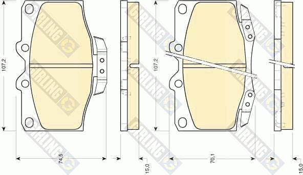 Girling 6111339 - Kit de plaquettes de frein, frein à disque cwaw.fr