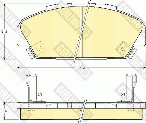 Girling 6111379 - Kit de plaquettes de frein, frein à disque cwaw.fr