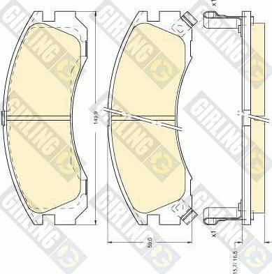 Girling 6111269 - Kit de plaquettes de frein, frein à disque cwaw.fr