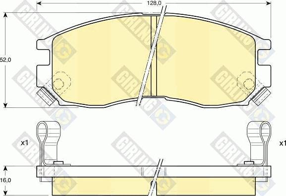 Girling 6111289 - Kit de plaquettes de frein, frein à disque cwaw.fr