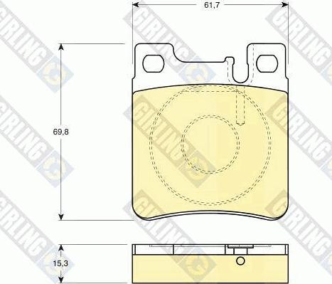 Girling 6111232 - Kit de plaquettes de frein, frein à disque cwaw.fr