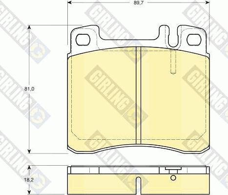 Girling 6111222 - Kit de plaquettes de frein, frein à disque cwaw.fr