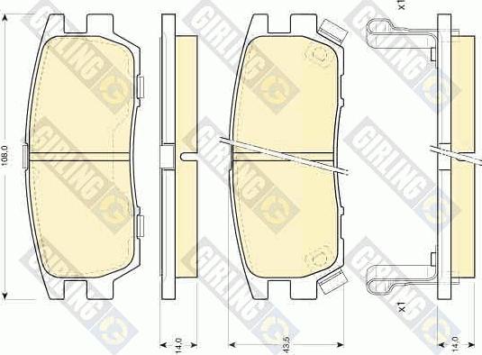 Girling 6111279 - Kit de plaquettes de frein, frein à disque cwaw.fr