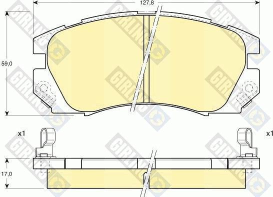 Girling 6111799 - Kit de plaquettes de frein, frein à disque cwaw.fr