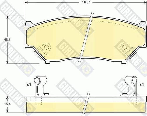 Girling 6111749 - Kit de plaquettes de frein, frein à disque cwaw.fr