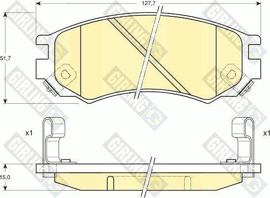 Girling 6111759 - Kit de plaquettes de frein, frein à disque cwaw.fr