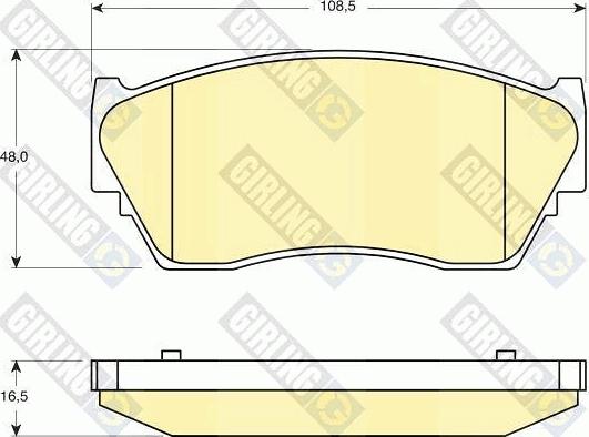 Girling 6111709 - Kit de plaquettes de frein, frein à disque cwaw.fr