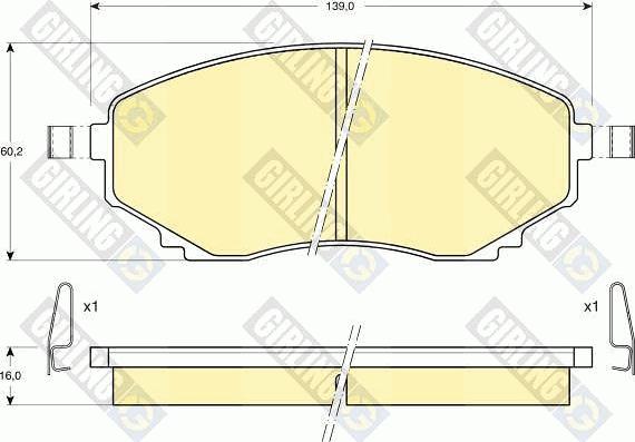 Girling 6111779 - Kit de plaquettes de frein, frein à disque cwaw.fr