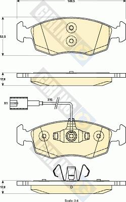 Girling 6118992 - Kit de plaquettes de frein, frein à disque cwaw.fr