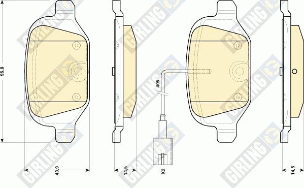 Girling 6118941 - Kit de plaquettes de frein, frein à disque cwaw.fr