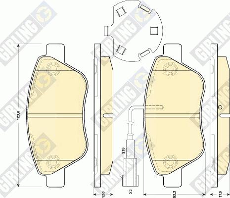 Girling 6118914 - Kit de plaquettes de frein, frein à disque cwaw.fr