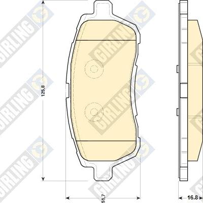 Girling 6118939 - Kit de plaquettes de frein, frein à disque cwaw.fr