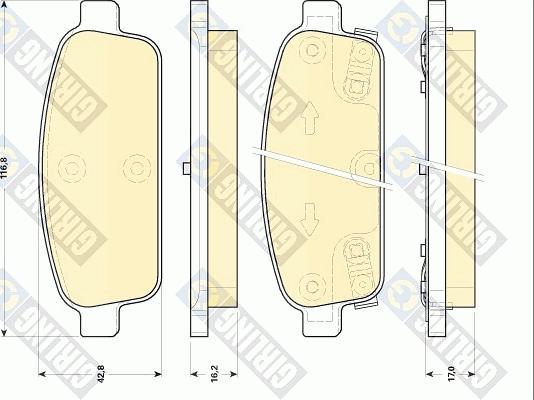 Girling 6118449 - Kit de plaquettes de frein, frein à disque cwaw.fr