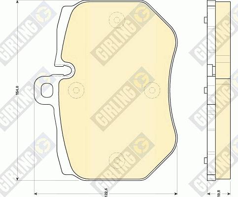 Girling 6118489 - Kit de plaquettes de frein, frein à disque cwaw.fr