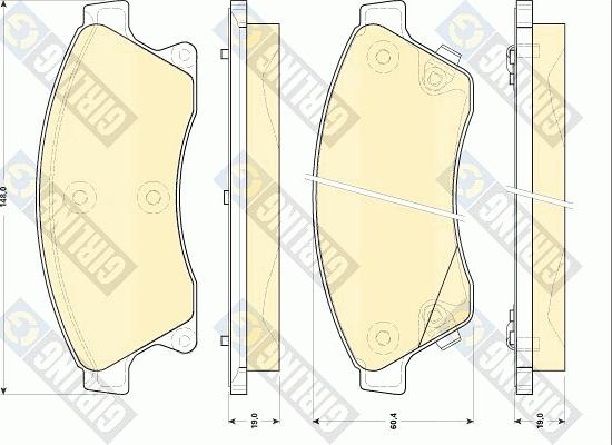 Girling 6118439 - Kit de plaquettes de frein, frein à disque cwaw.fr